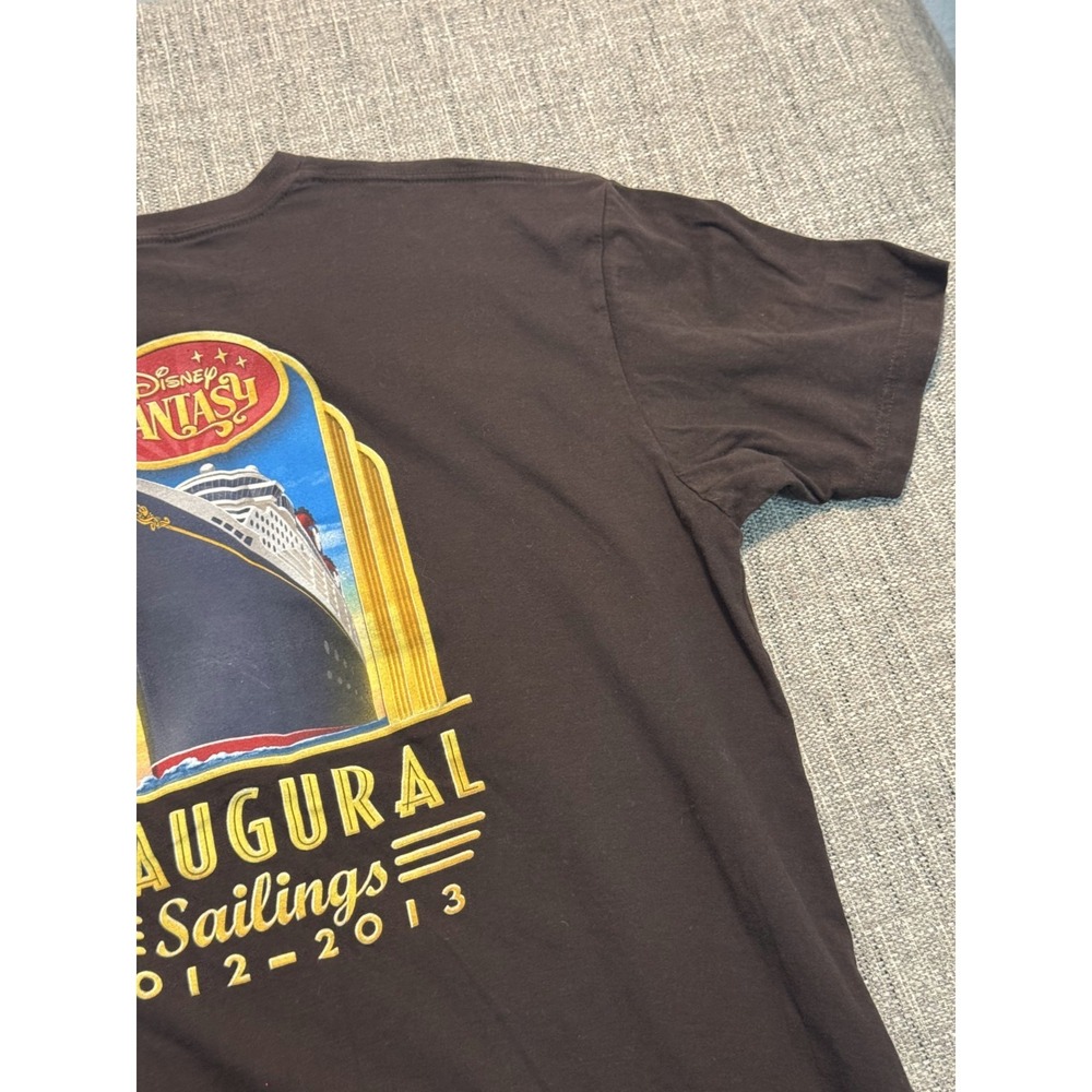 Disney Cruise Line T-Shirt Men's Brown Inaugural Sailing Crew Neck Short Sleeve - Picture 10 of 15